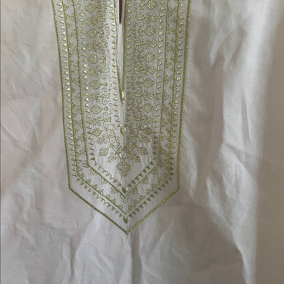 NicoBlu Maharani Tunic In Blush Pink Embroidered In Gold Filigree. Size XL - Picture 8 of 16